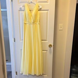 JJs House A-line Pleated Chiffon Dress (Daffodil)